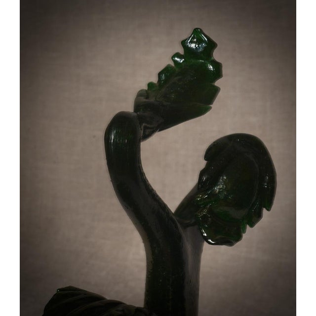 Italian Mid-Century Murano Green Glass Cactus Sculpture, 2000s For Sale - Image 7 of 10