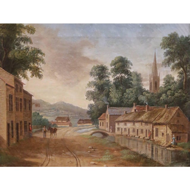 French Pair of Early 19th Century French Pendant Landscape Oil on Canvas Paintings For Sale - Image 3 of 18