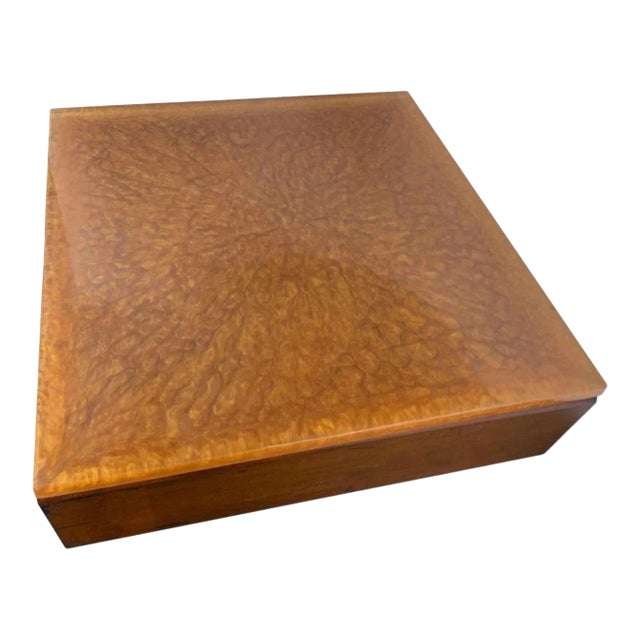 Industrial Coffee Table With Clouded Amber Resin Tap For Sale