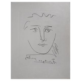 After Pablo Picasso, Face for Roby, 1950, Engraving For Sale