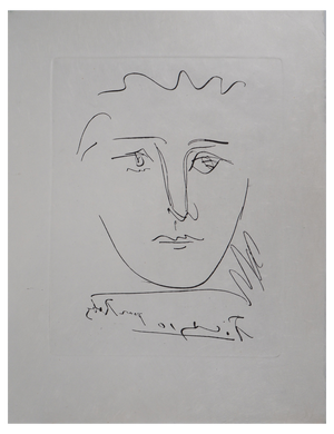 After Pablo Picasso, Face for Roby, 1950, Engraving