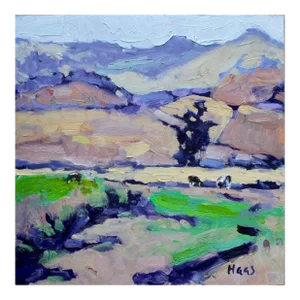 Cowtrack Ranch, Contemporary Modern Oil Painting