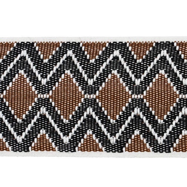 Contemporary Schumacher X A Rum Fellow Pinula Tape In Umber For Sale - Image 3 of 4