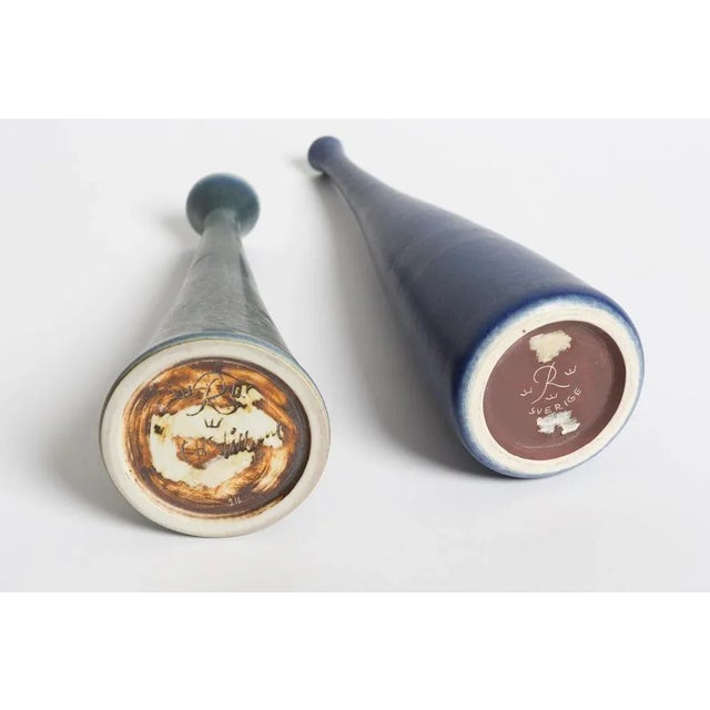 1960s Swedish Vases by Karl-Harry Stalhane for Rötrand, 1950s, Set of 2 For Sale - Image 5 of 6