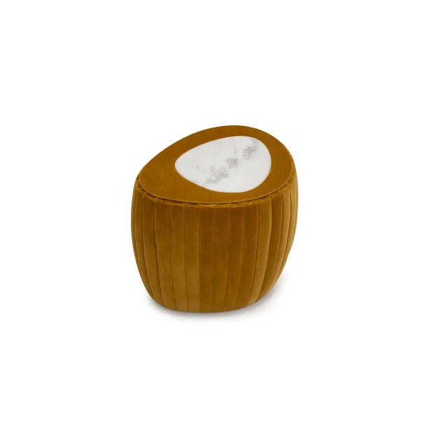 Contemporary Cappadocia Stool by Alma De Luce For Sale - Image 3 of 7