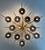Brown 21st Century Star Satin Brass Smoky Murano Flush Mount by Fabio LTD For Sale - Image 8 of 9