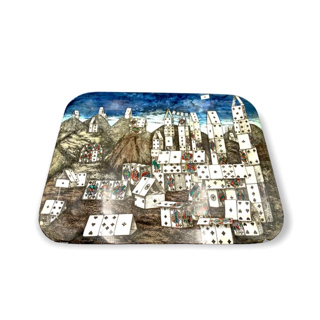 Mid-Century Folding Coffee Table "City of Cards", Piero Fornasetti Italy 1950s For Sale - Image 9 of 13