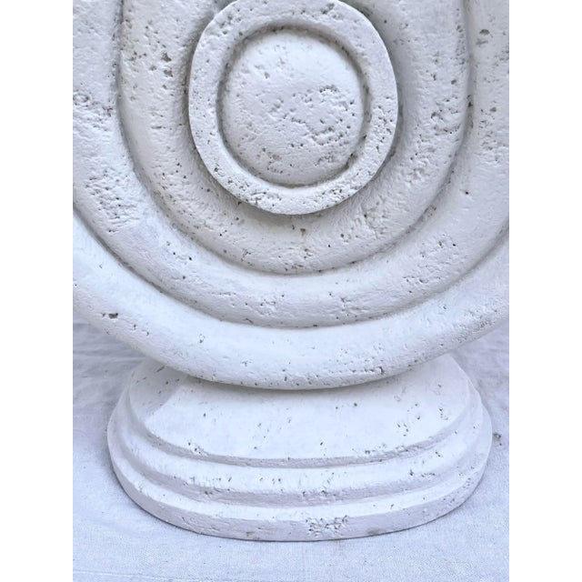 1980s Modern Sculptural Plaster and Glass Side Table For Sale - Image 5 of 11