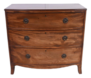 Georgian Mahogany Bow Front Chest of Drawers, 1820