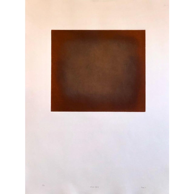 Contemporary Joe Novak, Abstract Color Field Red Purple Gradient Aquatint Etching California Minimalism, 2001 For Sale - Image 3 of 8