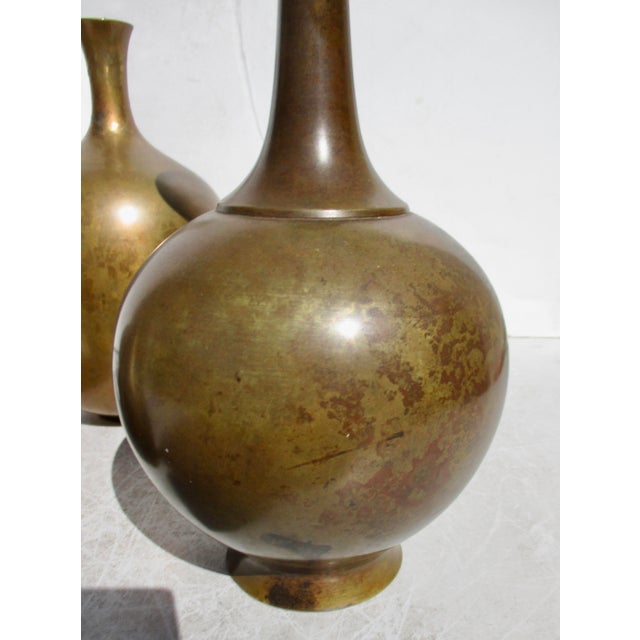 Collection of MCM Japanese Bronze Vases- Group of 4 For Sale In New York - Image 6 of 10