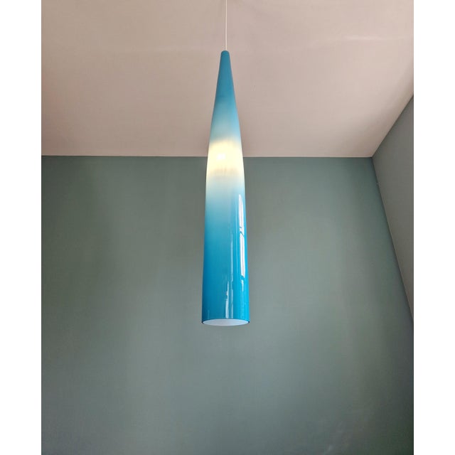 Aqua Green and Blue Murano Glass Suspensions by Alessandro Pianon for Vistosi, 1960s, Set of 3 For Sale - Image 8 of 18