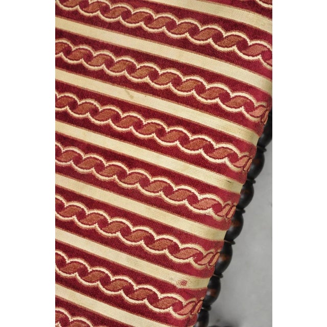 Antique Small Jacobean Style Turn Carved Walnut Accent Side Chairs - A Pair For Sale - Image 9 of 13