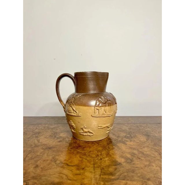 Large Antique Victorian Doulton Lambeth Harvest Jug, 1880 For Sale - Image 6 of 6