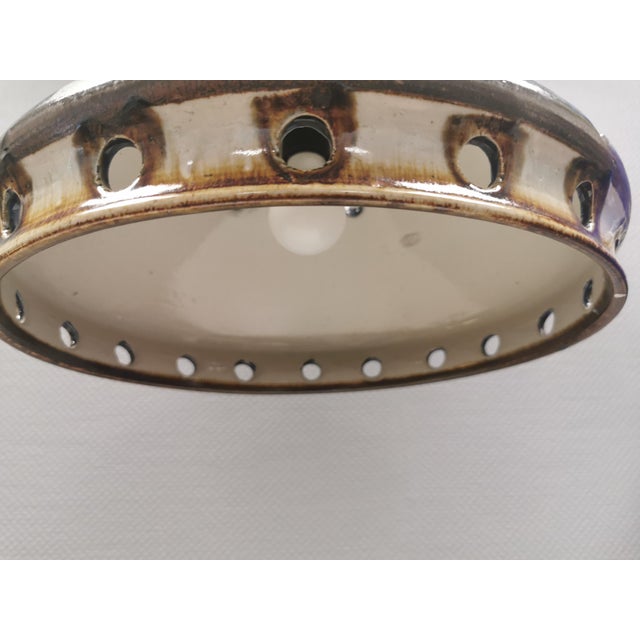 Large Danish Ceramic Pendant Lamp from Axella, 1970s For Sale - Image 9 of 16
