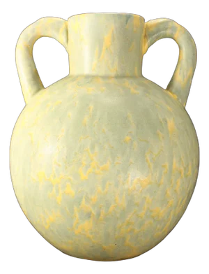 Early 1900's American Studio Pottery Arts & Crafts Celadon Mottled Glaze Vase
