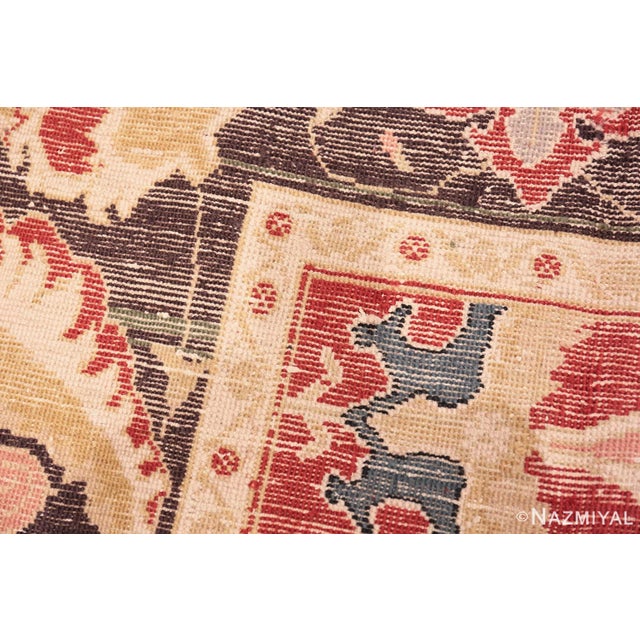 Textile Nazmiyal Collection Vintage Indian Agra Rug For Sale - Image 7 of 7