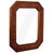 Wood 20th Century Art Decò Italian Walnut and Mahogany Octagonal Mirror from Bassanos Ebanistery, 1920s For Sale - Image 7 of 7