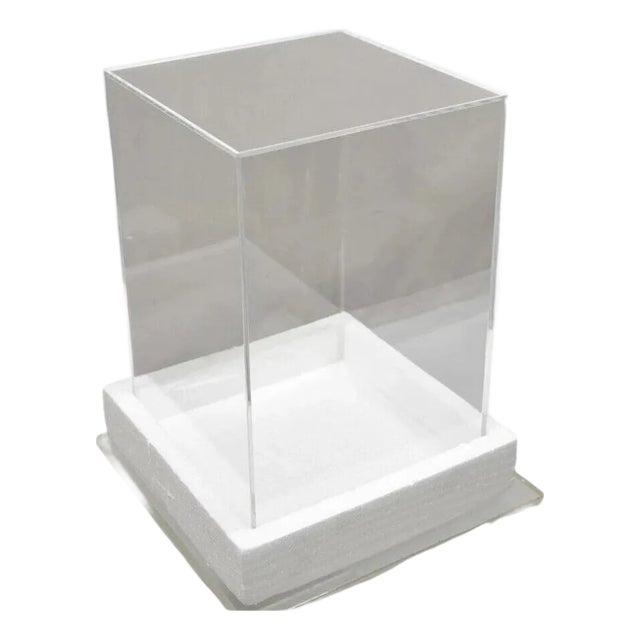 Late 20th Century 5 Sided 18" Clear Acrylic Lucite Vitrine Display Case Christine Taylor Collection For Sale