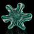 Venini Murano Bianconi Vintage Teal Green White Filigrana Ribbons Italian Art Glass Decorative Fazzoletto Vase For Sale In Orlando - Image 6 of 6