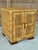 Tan Mid-20th Century Coastal Boho Rattan Wrapped Two-Door Chest Stand For Sale - Image 8 of 12