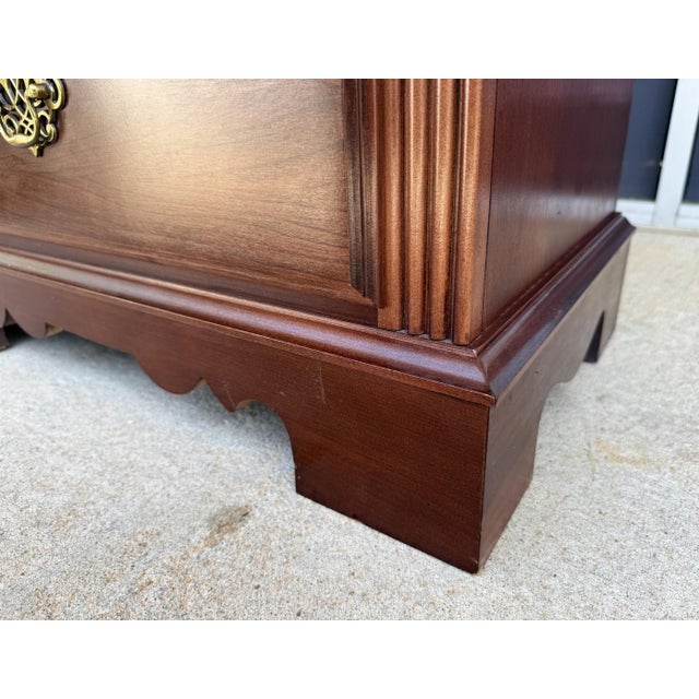 Broyhill Oversized Cherry 3-Drawer Nightstand For Sale - Image 9 of 12