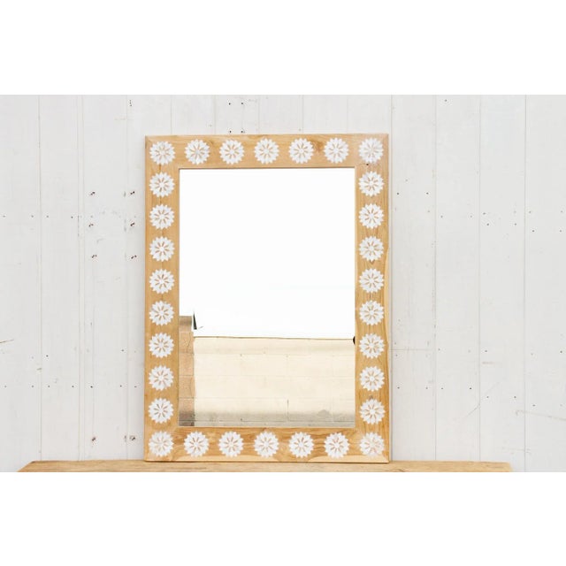 Modern Farmhouse Inlay Blossom Mirror For Sale - Image 4 of 12
