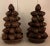 Chinoiserie 19th Century Chinese Brown Monochrome Porcelain Altar Temple Fruit Pyramids - a Pair For Sale - Image 3 of 9