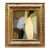 Contemporary Abstract Oil Painting in Vintage Florentine Gold Frame For Sale