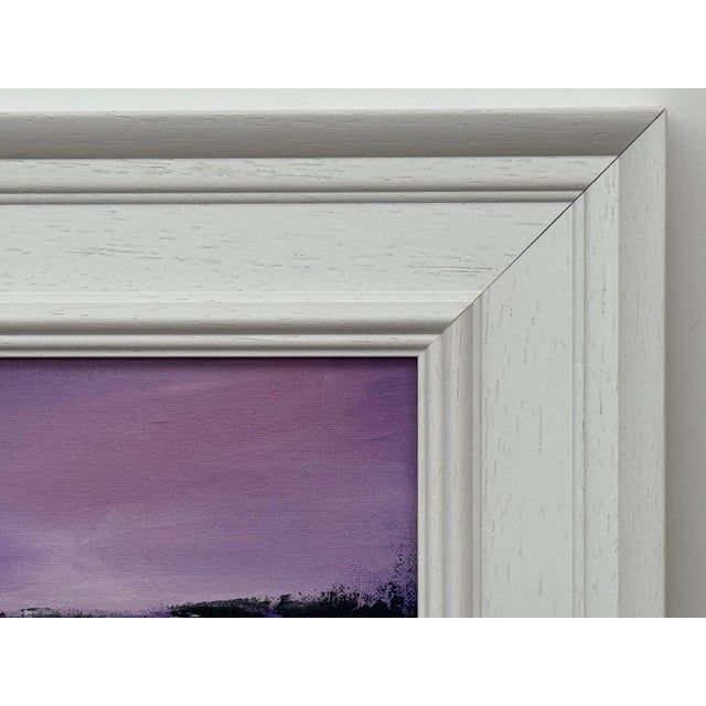 Contemporary Twilight over Water - Miniature Art in Lavender by Contemporary British Artist 2025 For Sale - Image 3 of 11
