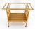 Fine Bamboo c1970s 2 Tier glass Top Serving Bar Cart on Wheels Mid Century MINT! For Sale - Image 11 of 18