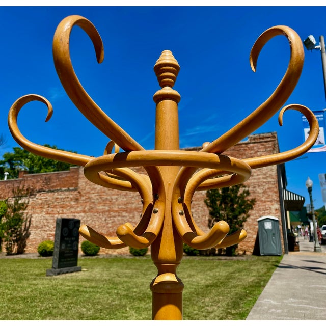Brown Mid 20th Century Bamboo Hat/Coat Rack Hall Tree Umbrella Holder For Sale - Image 8 of 12