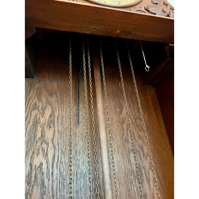 Jauch Brothers Clock Factory German Antique Grandfather Clock For Sale - Image 11 of 11