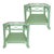 Vintage Coastal Rattan & Glass Side Tables For Sale In West Palm - Image 6 of 8