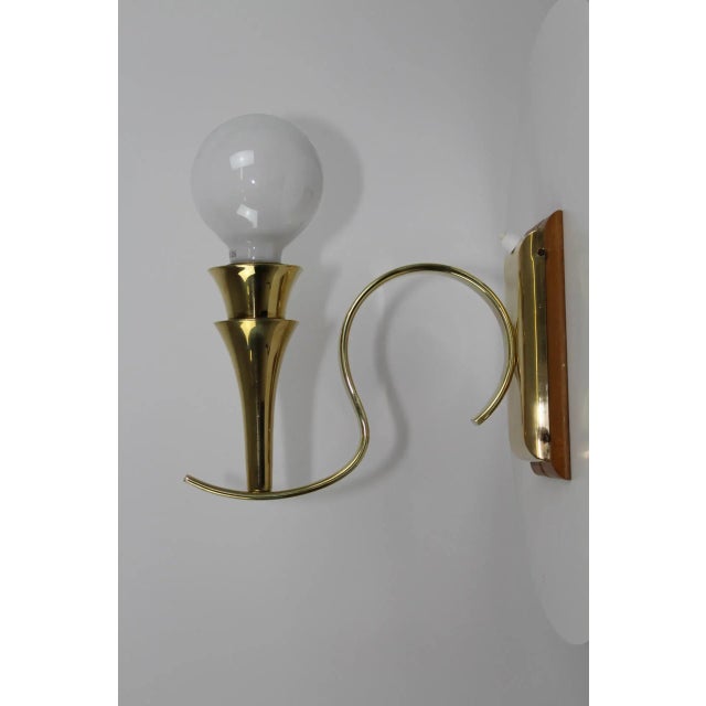 Art Deco Brass Wall Lamp, 1920s For Sale - Image 6 of 13