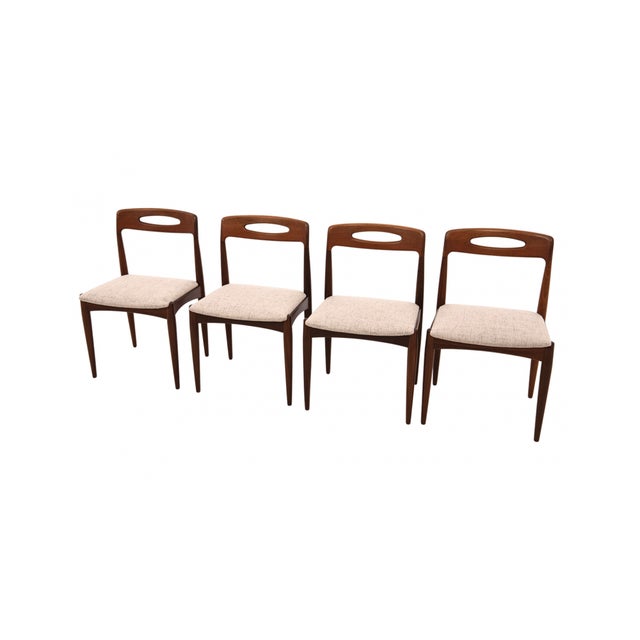 Teak Chairs by Johannes Andersen for Uldum Møbelfabrik, Denmark, 1960, Set of 4, in Restored conditions. Designed 1960 to...