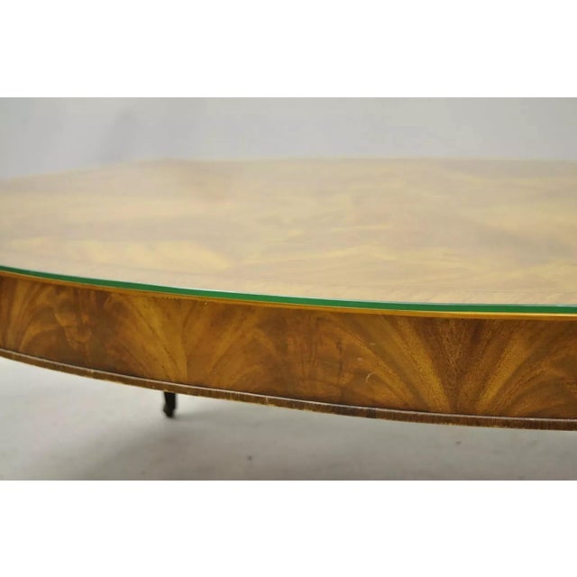Heirloom Weiman Regency Style Flamed Mahogany One Drawer Coffee Table on Casters For Sale - Image 11 of 12