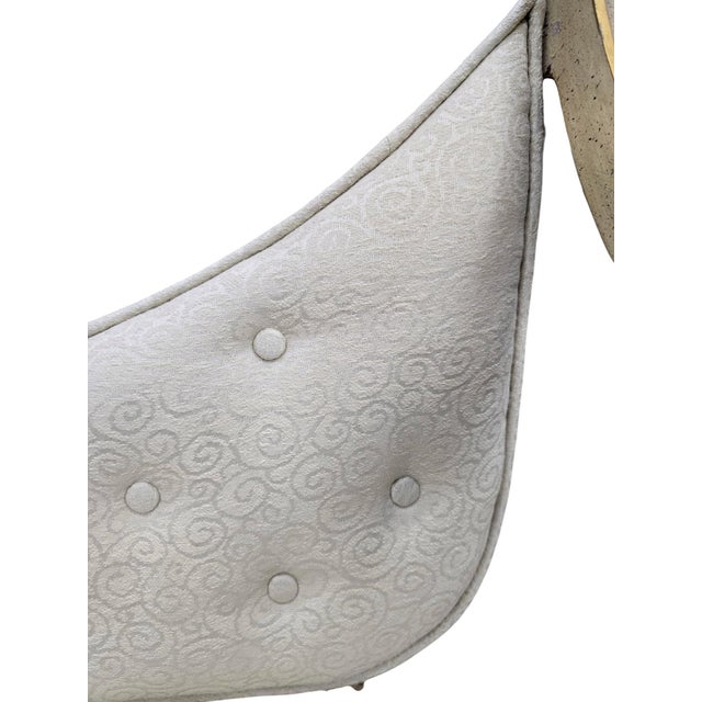 Mid 20th Century Hollywood Regency Neoclassical Curved Back Upholstered Bench For Sale - Image 9 of 12