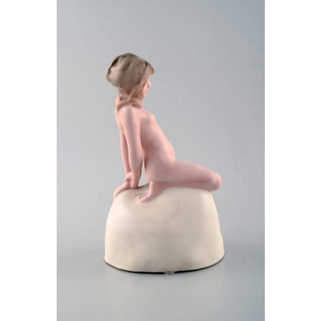 Art Deco Figure in Porcelain Young Nude Woman by Vicken Von Post for Rörstrand, 1920s For Sale - Image 3 of 9