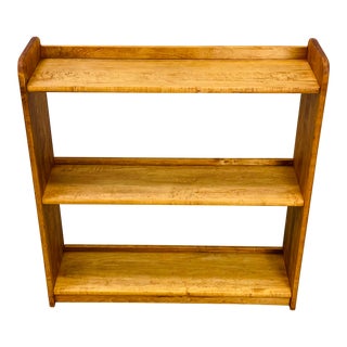 Vintage 1960s Maple Wood Bookshelf For Sale