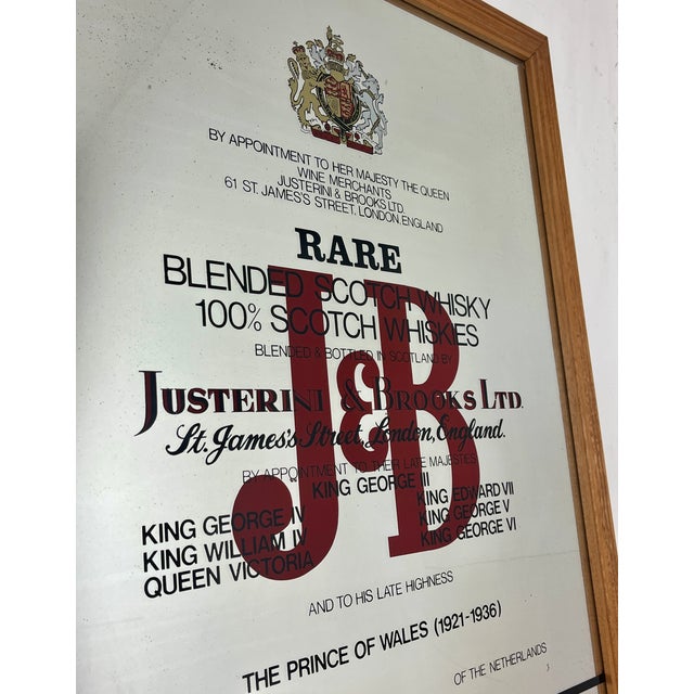 Vintage J & B Scotch Whisky Advertising Mirror, 1970s For Sale - Image 14 of 16