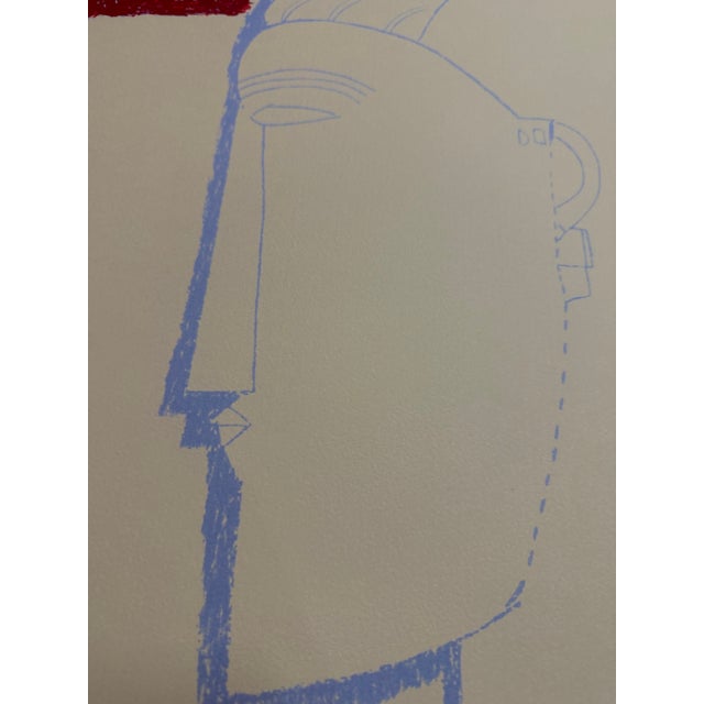 Amedeo Modigliani (1884-1920), Testa Scultorea, Printed in Italy Florence Mod057 For Sale - Image 14 of 15