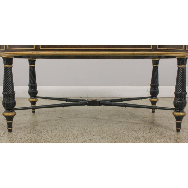 EJ Victor 1950s Ej Victor Ebony and Dark Walnut Glass Top Cocktail Table Item # 9203-40g For Sale - Image 4 of 12