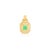 Metal 3.75 CTW Emerald Pendant 18k Gold & Double Halo Diamond Pendant For Sale - Image 7 of 11