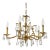 Vintage Brass and Crystal Chandelier Petite 5 Arm Made in Spain For Sale