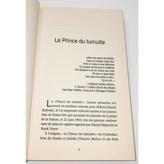 Paper Johnny Halliday Rock in the Blood French Edition Signed by Gilles Lhote For Sale - Image 7 of 7