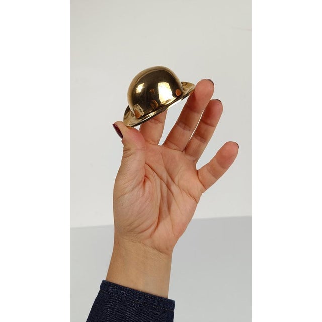 Metal Vintage Hat Bottle Opener in Heavy Gilded Brass, 1970s For Sale - Image 7 of 17