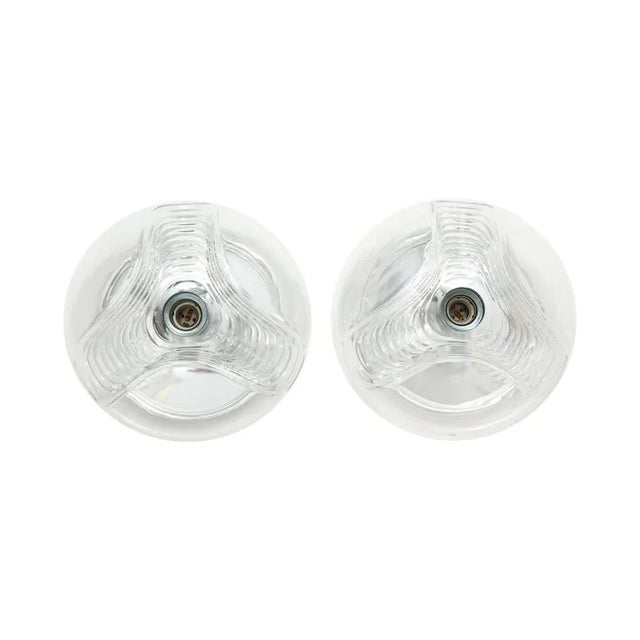 Extra Large 1970's Peill & Putzler Wave Lights / Sconces - a Pair For Sale - Image 11 of 11