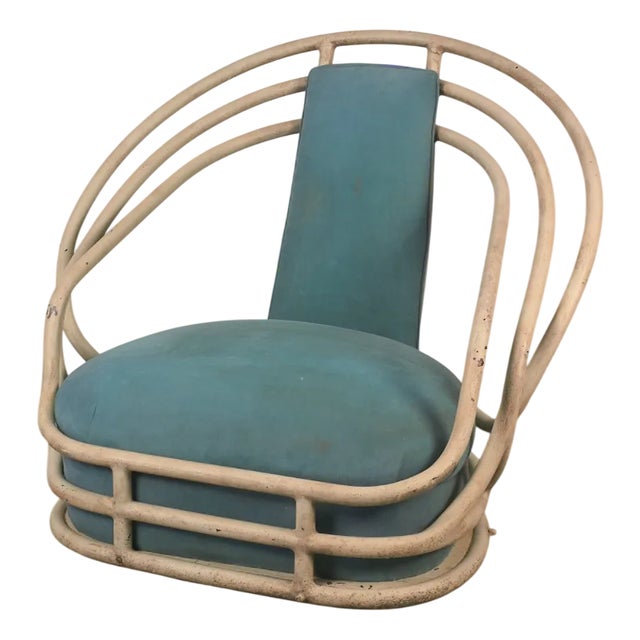 Mid-Century Iron Lounge Chair For Sale