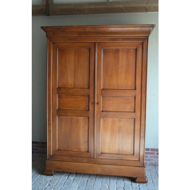 Wood Louis Philippe Cabinet in Oak For Sale - Image 7 of 10